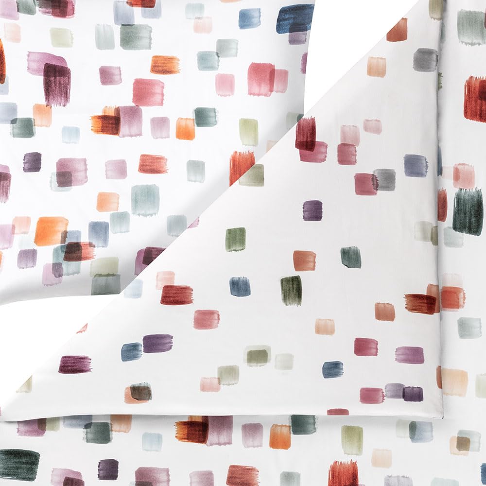 ESTELLA Bettwäsche Emily | Multicolor | 155x220 cm + 80x80 cm | seidig-glänzende Oberfläche | pflegeleicht & trocknerfest | atmungsaktiv & anschmiegsam | 100% Baumwolle
