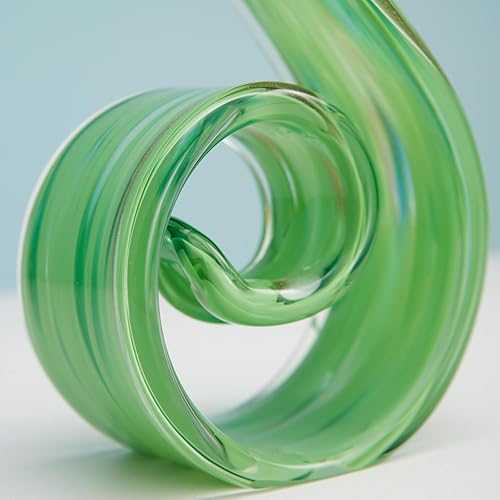 Miniatura 8 de Escultura de cristal soplado a mano de 11.5 pulgadas de alto, escultura de arte estilo Murano, estatuas de decoración del hogar, decoración del
