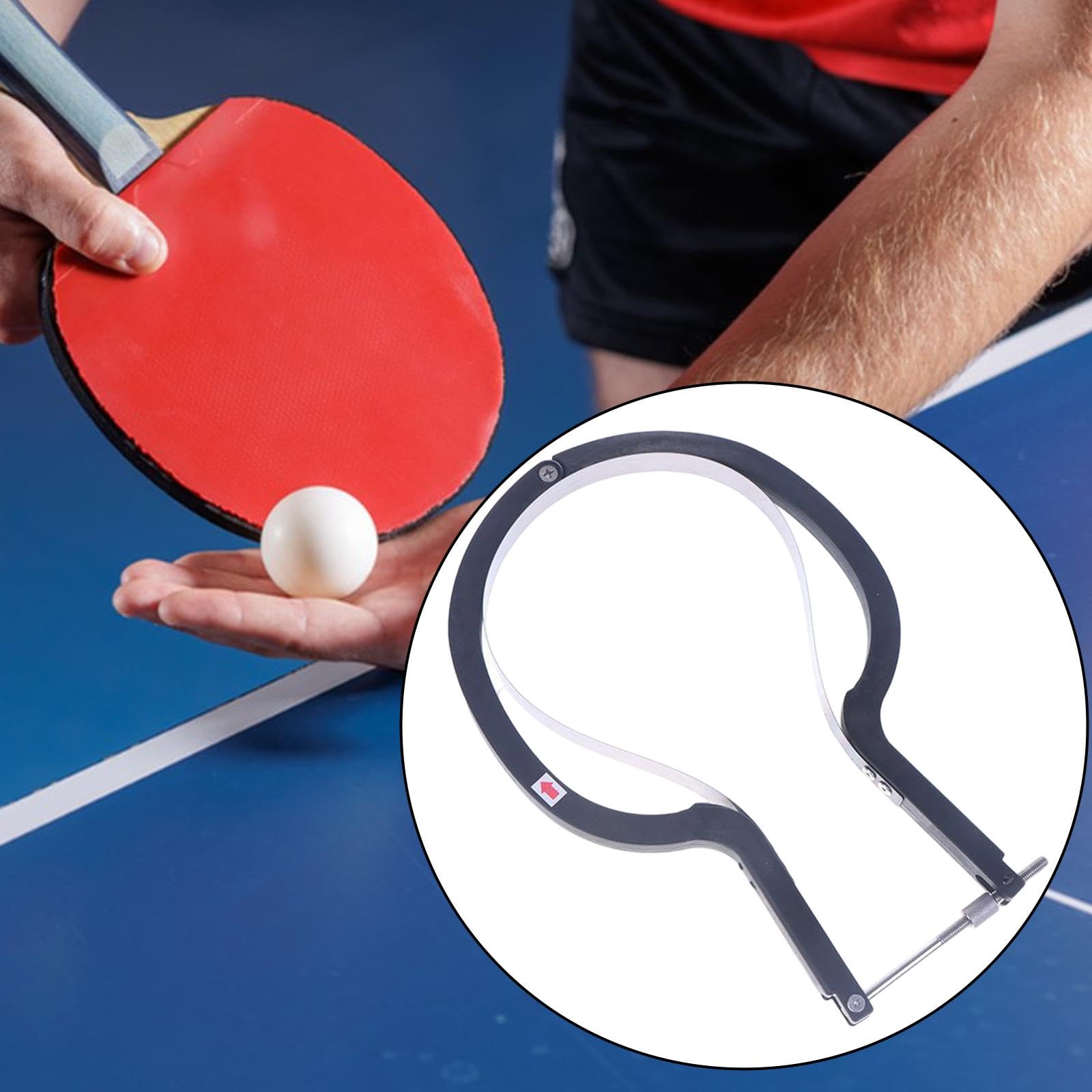Taglierina per Racchette da Ping Pong, Regolabile, Strumento per Taglio Gomma, 30x19cm (12x7.5in)