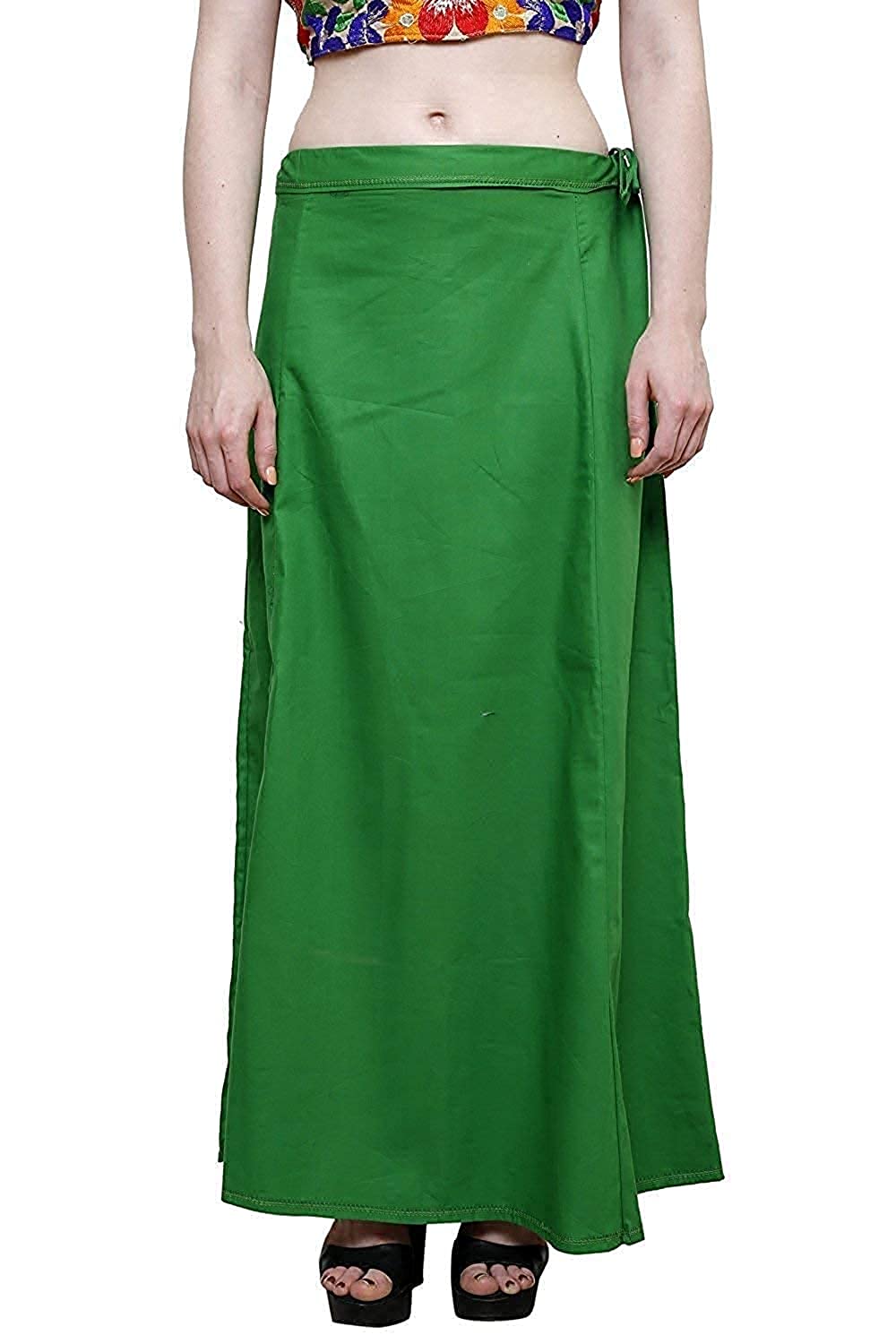 khushi CY-Girl Women's Royal Cotton Readymade Petticoat for Saree (Size-XLarge) Color-Green-picture-47