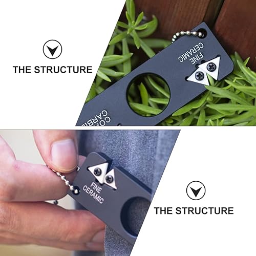 Miniatura 5 de Mini sacapuntas, sacapuntas portátil de bolsillo para piedra de esmeril, herramienta de afilado al aire libre con para salir de camping, senderismo,