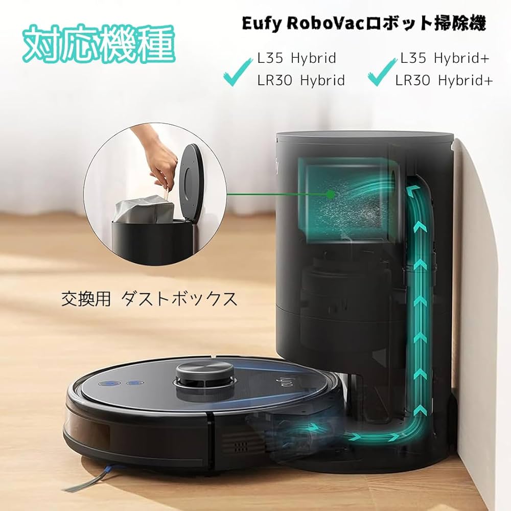 eufy ロボット掃除機 本体 （交換フィルター付き） 交換用フィルターセット Eufy RoboVac (11S / 15C / 30C / 15T