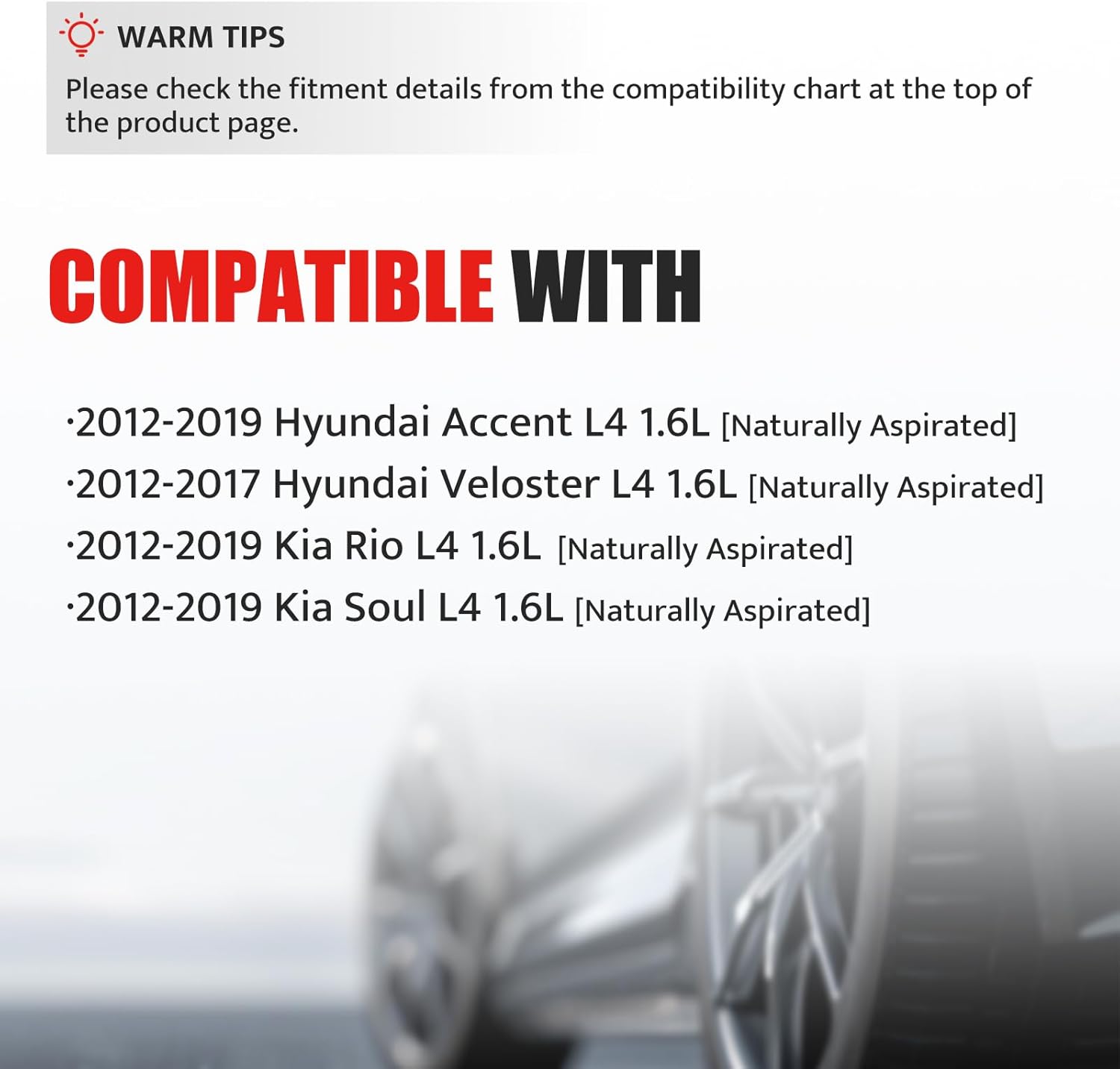 Ignition Coil Pack and Spark Plugs Kit fit for L4 1.6L 12-19 Hyundai Accent Essential GL GLS, Veloster, Kia Soul Rio 2012 2013 2014 2015 2016 2017 2018 2019 1.6, UF652, Set of 4