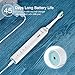 HIEIE Sonic Electric Toothbrush, IPX7 Waterproof, 4 Hours Charge 45 Days Use, 3 Modes with 2 Min Timer for Adults, USB Rechargeable Toothbrush Travel Toothbrush with 2 Replacement Heads, White