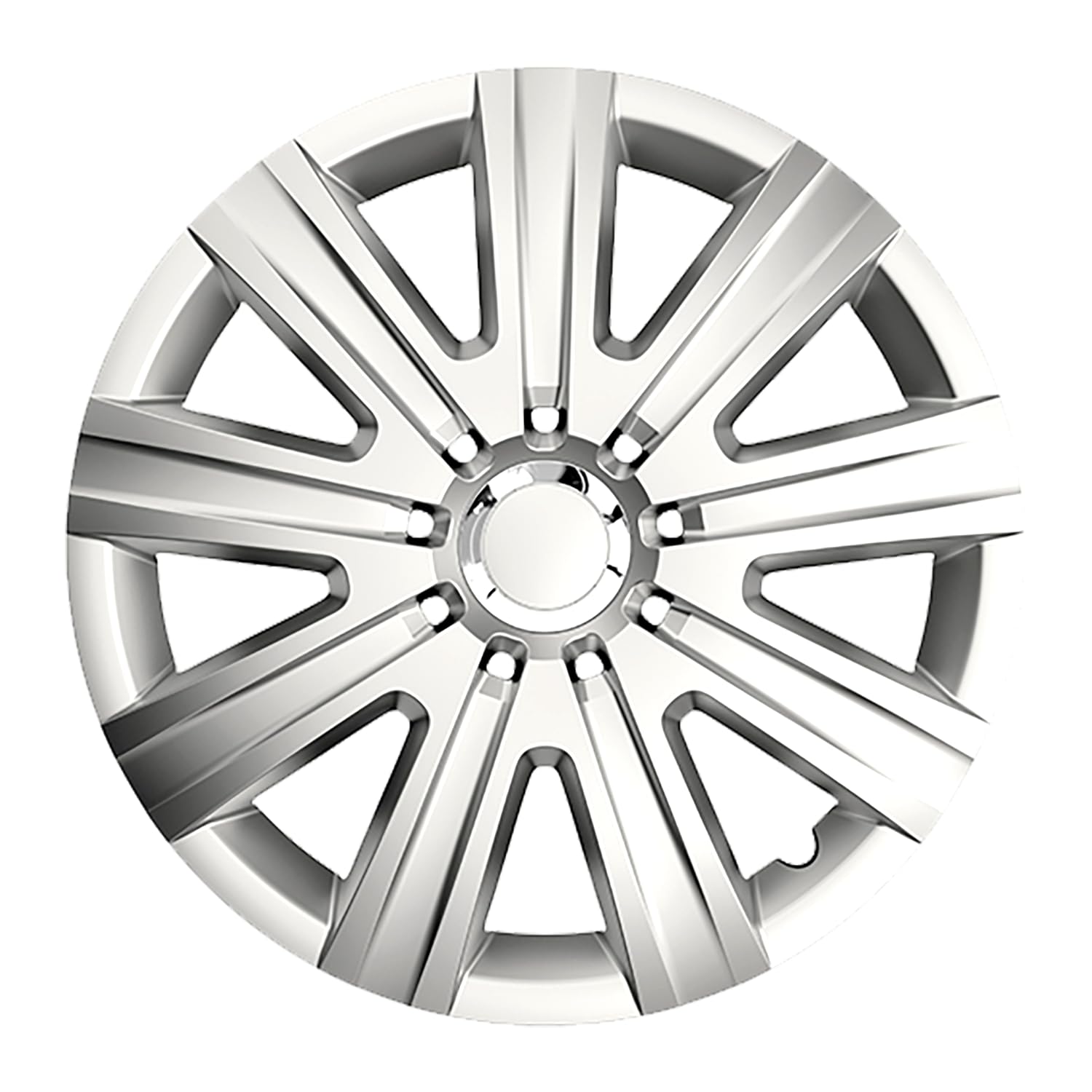 Simply Auto Arcee Wheel Trims for Steel Wheels, High-Impact ABS Plastic, High-Gloss Finish, Includes Metal Securing Rings, 16 Inch, Set of 4