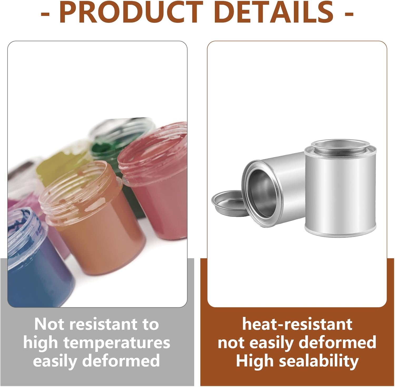 24 Pack Empty Metal Paint Cans with Lids(3.5oz),1/2 Cup Capacity Touch Up Paint Containers,Paint Storage Containers for Leftover Paint,Tiny Empty Unlined Pint Paint Pails