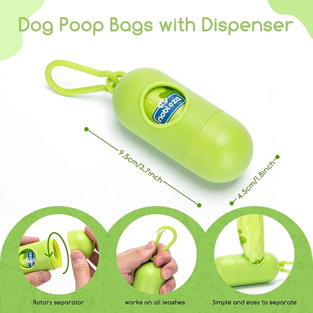 Foto 5 de 7 de Nobleza Bolsas Caca Perro 240 bolsas con Dispensador, Extra Grueso, A Prueba de Fugas, Bolsitas caca Perro