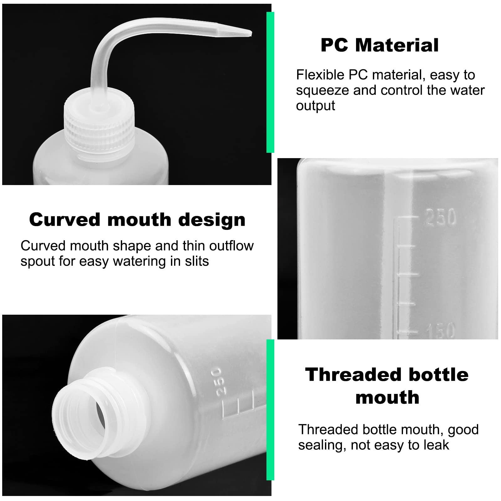 Set 4 Bottiglie Spruzzo 250ml - Con Imbuti E Etichette - Per Piante E Laboratorio - PE Antiperdita - Foto 12