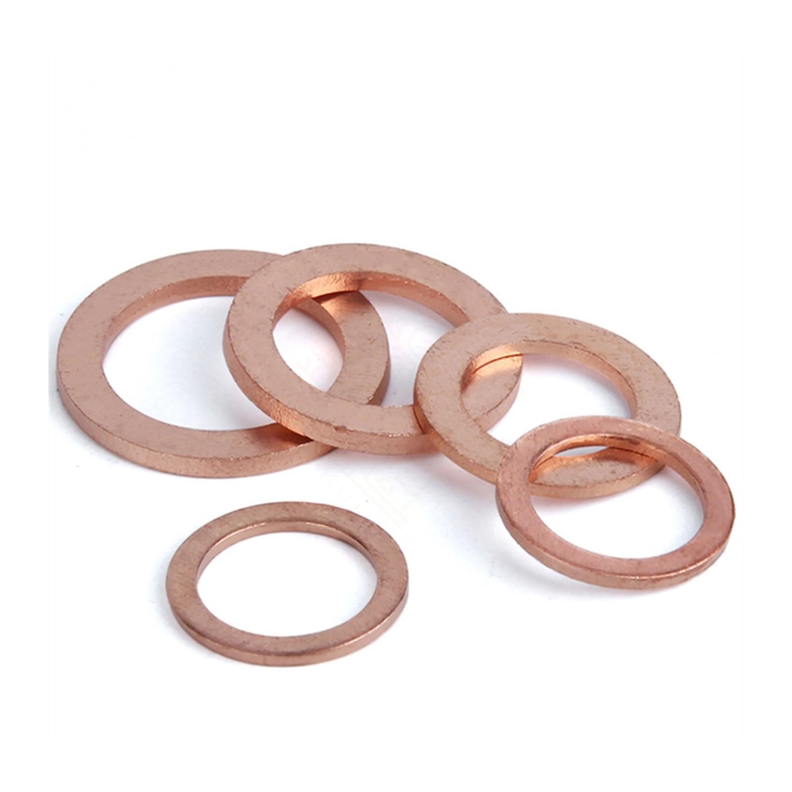 10/50 piezas de juntas planas de cuña, arandelas espaciadoras lisas, sujetadores M5 M6 M8 M10 M14 M16 M18 M20 M22 M24, arandelas de cobre macizo(M16x20x2mm,50PCS)