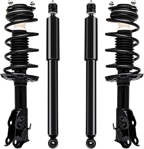 Miniatura 115 de Detroit Axle - Amortiguadores 4WD para Toyota Tacoma 2005-2015 completo 2 puntales delanteros con resorte helicoidal 2 amortiguadores traseros 2006