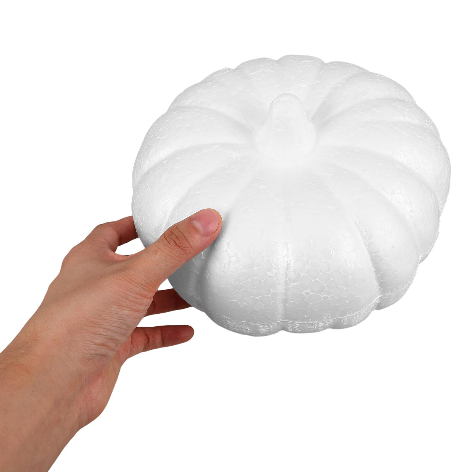 3pezzi Zucche Decorative Bianche in Schiuma per Halloween e Autunno Accessori per Lavoretti Fai da Te da Oggetti di Scena per Decorazioni Autunnali