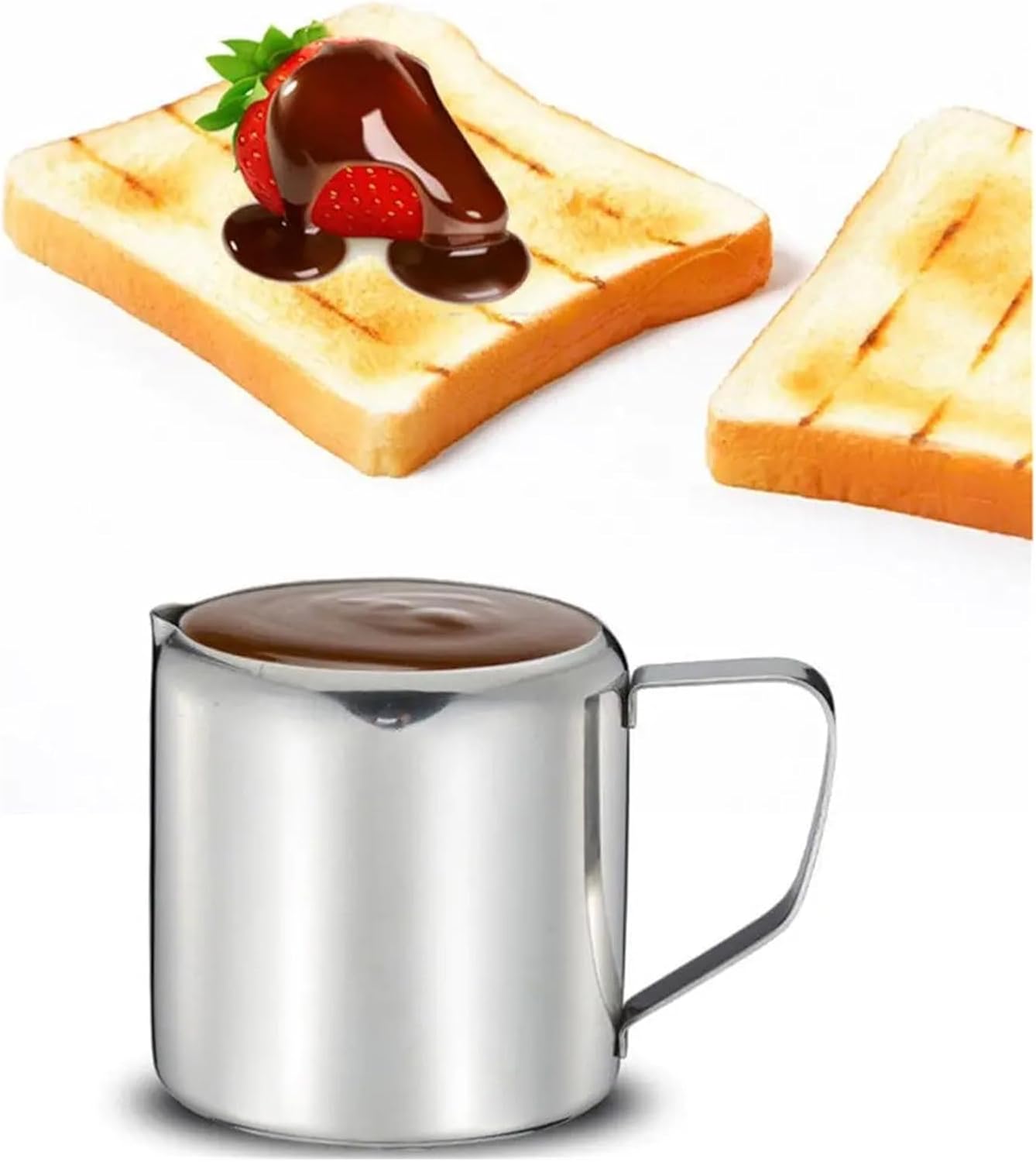 1PC Durable Stainless Steel Milk Frothing Jug Coffee Cream Pitcher Cup Latte Art Spout Accessories(10oz)