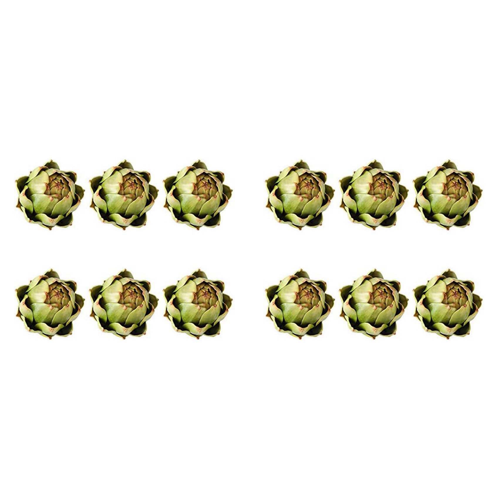 Artichauts artificiels lot de 12, légumes factices pour décoration de table mariage et fête