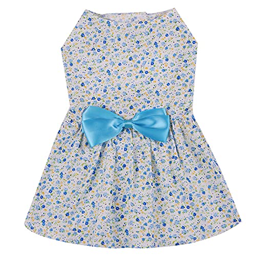 Vêtements pour animaux de compagnie pour l'été, robe de princesse tendance à imprimé floral pour chien, chat, 2 couleurs, vêtements de Saint-Valentin en polyester pour petits animaux de compagnie - 1 Cover