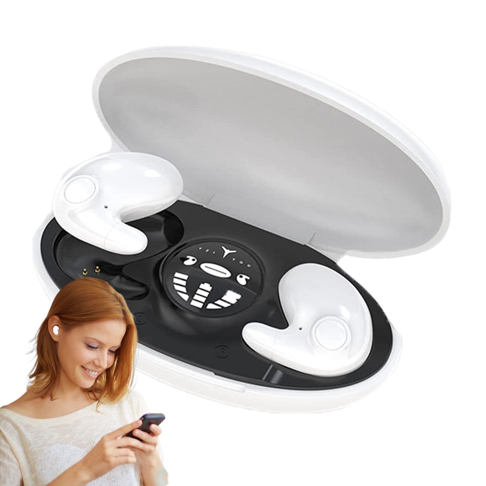 Unsichtbare In Ear Kopfhörer - Schlaf Wireless Ohrhörer IPX5 Wasserdicht | Kabellose Kopfhörer Zum - IPX5 Wasserdicht Noise Cancelling Sleep Ear Buds Für Arbeit Sport, 5.3 Schnelle Kabellose