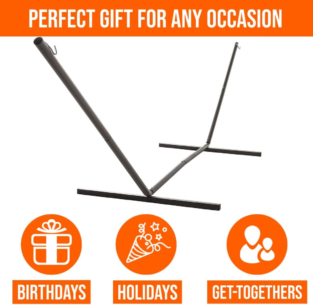 Castaway Living 15 ft. Bronze Hammock Stand, Patented Knockdown Stand with Heavy Duty Construction, Designed in The USA, 450 Pound Weight Capacity, Perfect for Any Outdoor Space : Patio, Lawn & Garden