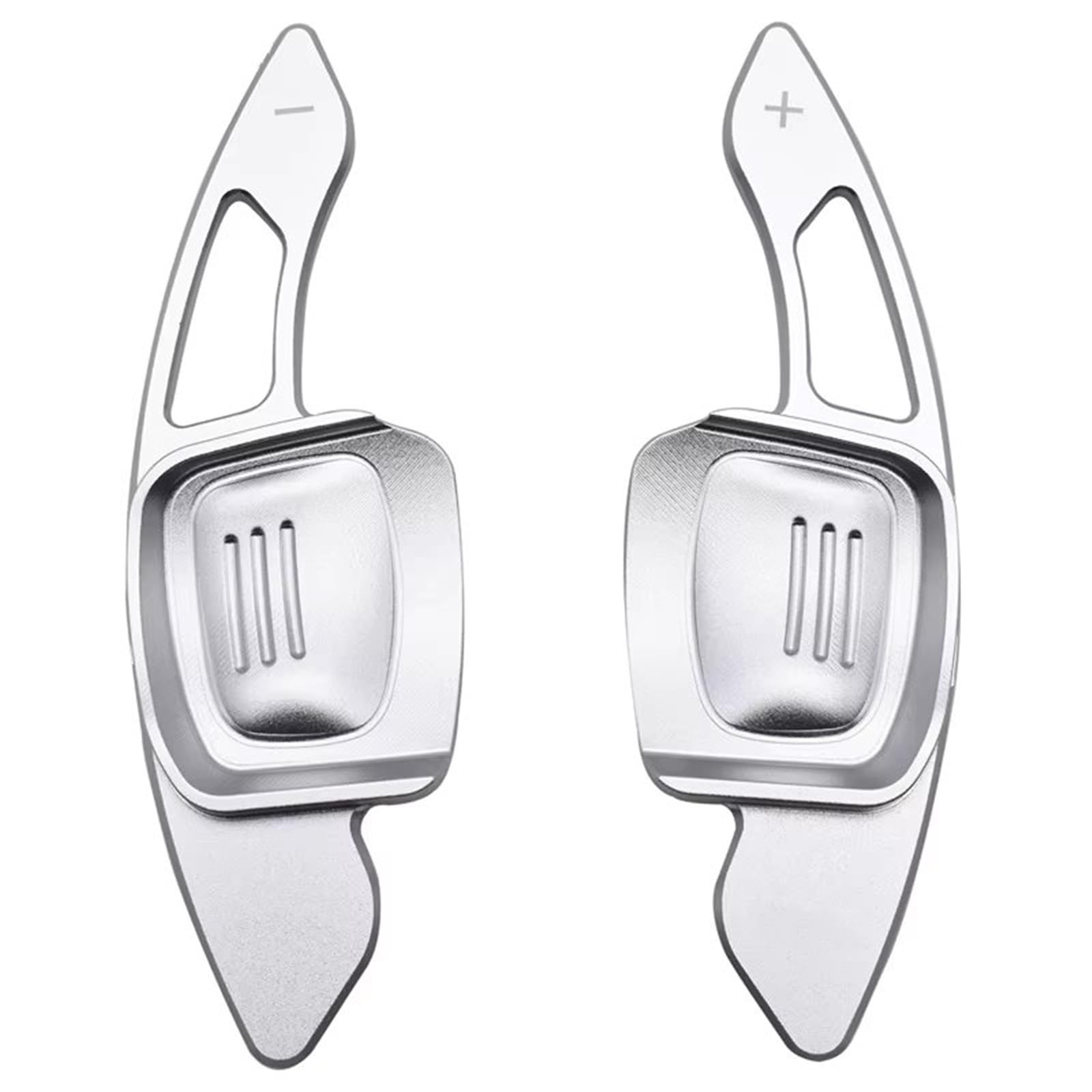 Compatible With VW For Touron 2017-2020 For Touareg For CC 2019-2020 Accessories Car Aluminium Steering Wheel Paddle Shifters Car Interior Modification Paddle Shifter Extension(Aluminum silver)