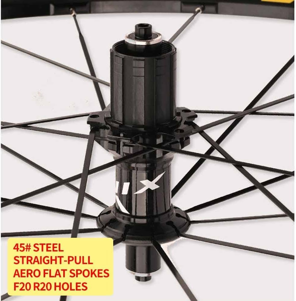 Juego De Ruedas De Carretera De 700C, Plato De 36/54 Dientes, Llantas De Aluminio De 50 Mm con Frenos De Tipo C/V, Ruedas De Cierre Rápido De 100/130 Mm, Cassette De 7-12 Velocidades