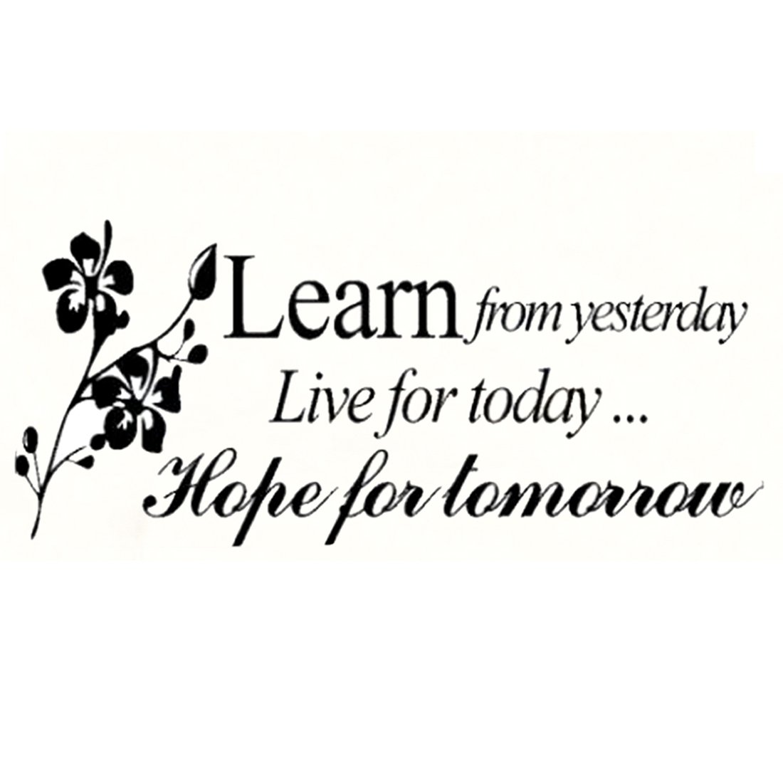 Decaltor Learn From Yesterday Family Love Art Wall Quotes / Wall Stickers/ Wall Decals