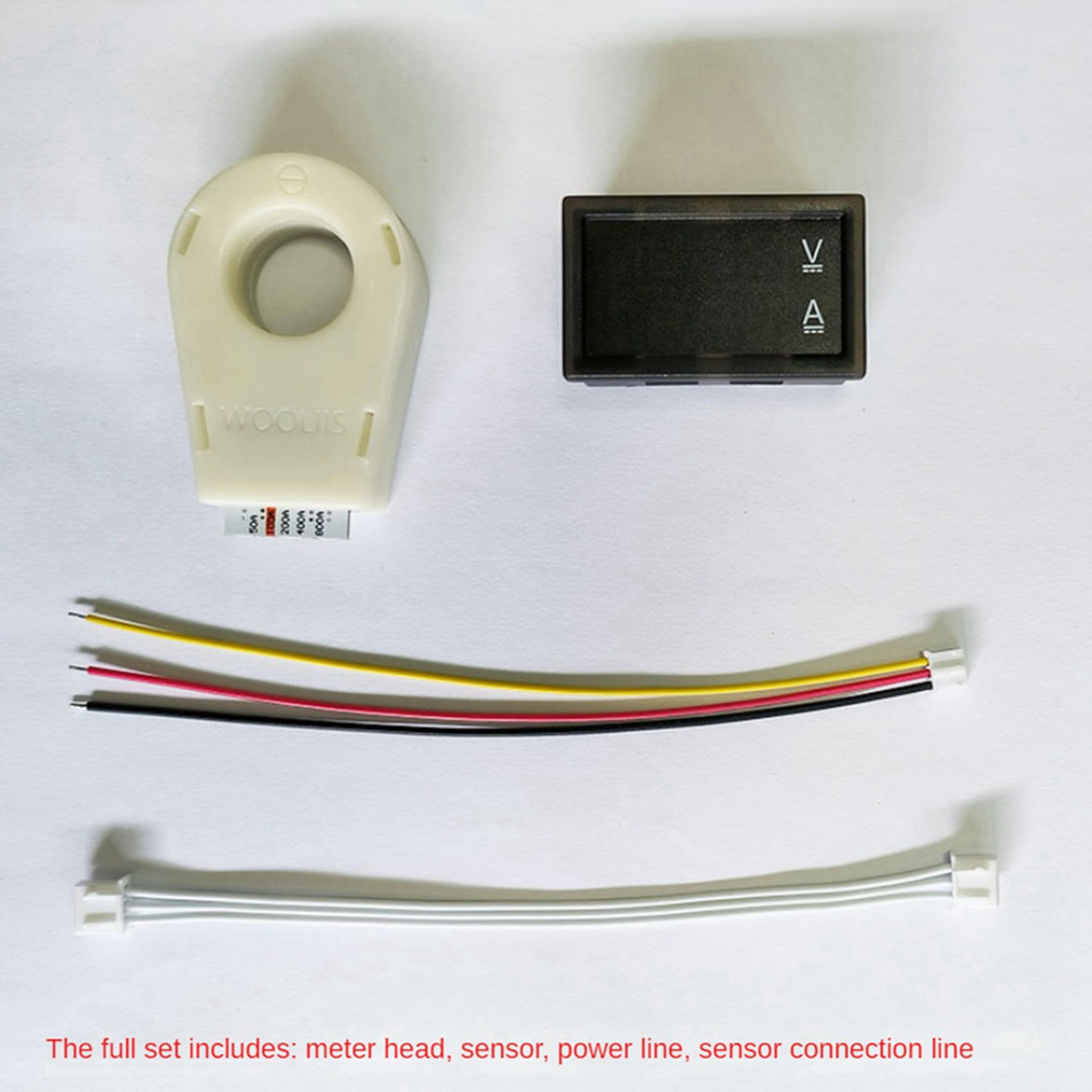 2 amperímetros, voltímetro CC, 0-300 V, 200 A, monitor de batería, LED, medidor de voltaje digital, 12 V, 24 V, 36 V, 48 V, 60 V para coche