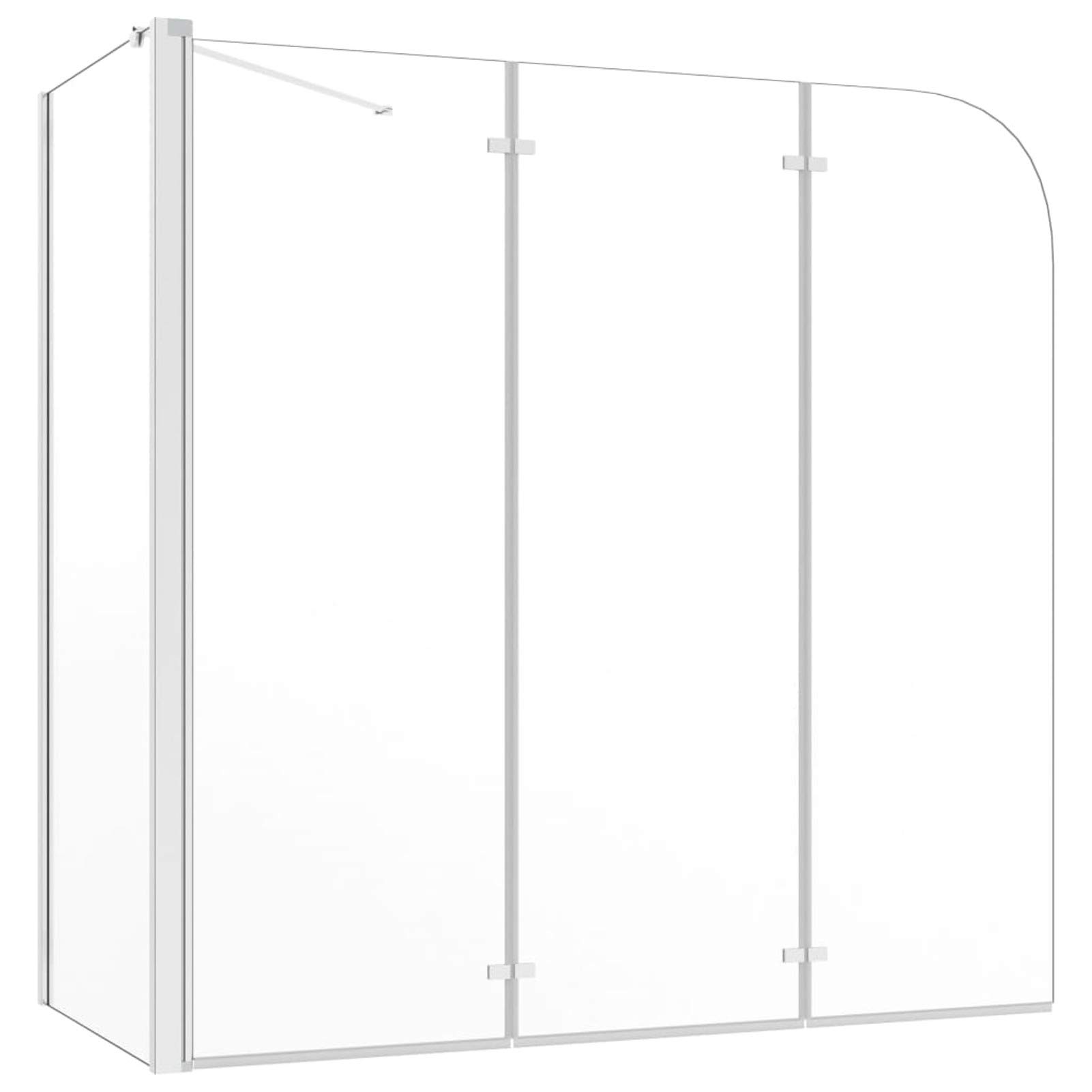 Mampara de Ducha de Vidrio Templado Transparente 120x69x130 cm, Mampara Bañera, Mampara Baño Ducha, Cabina De Ducha, Mampara Baño