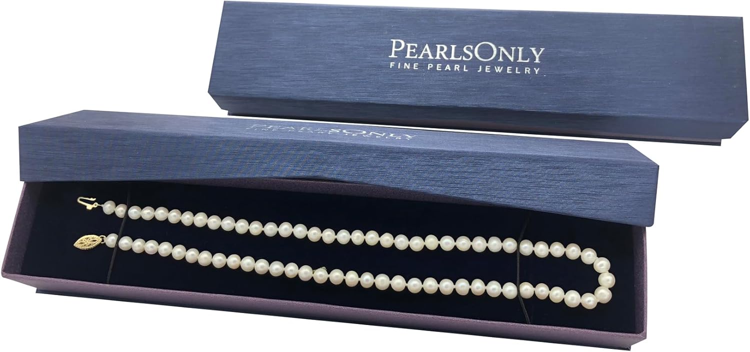 White 5.5-6mm AAA Quality Freshwater Cultured Pearl Necklace for Women