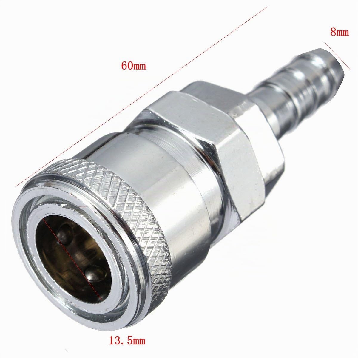 GOZAR Maschio Femmina 8Mm Gas Tubo in Rame Ugello Sgancio Rapido Connettore Caravan BBQ Sh + PH
