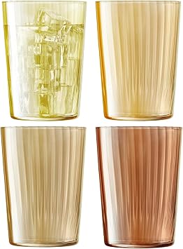 Gems Tumbler 18.9 fl oz Assorted Amber x 4
