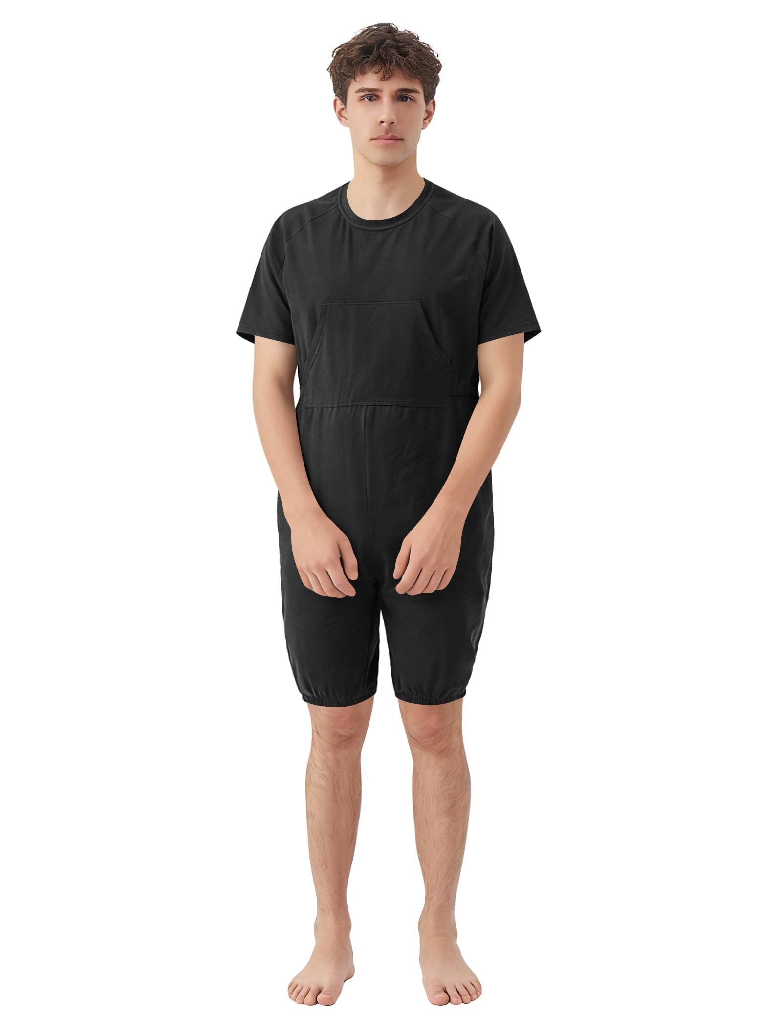 Adaptive Clothing for men Anti-Strip Back-Zip Jumpsuit for Elderly men