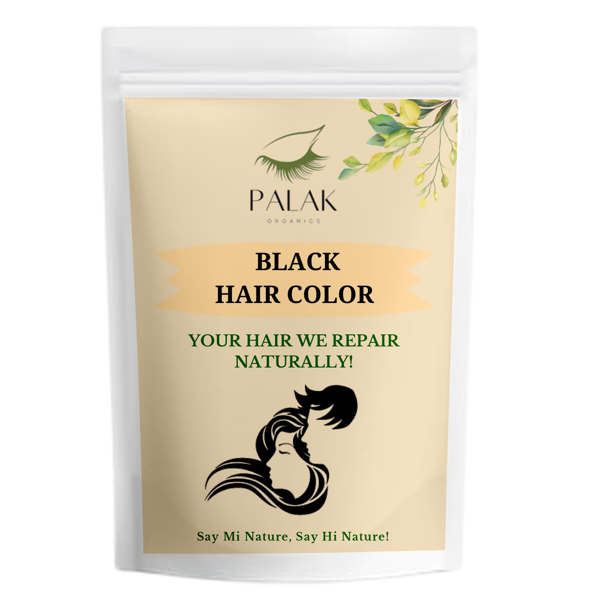 Palak Organics Black Hair Colour Powder, Herbal, for Colouring & Conditioning, Suitable for Men & Women (Black, 20g)-picture-48