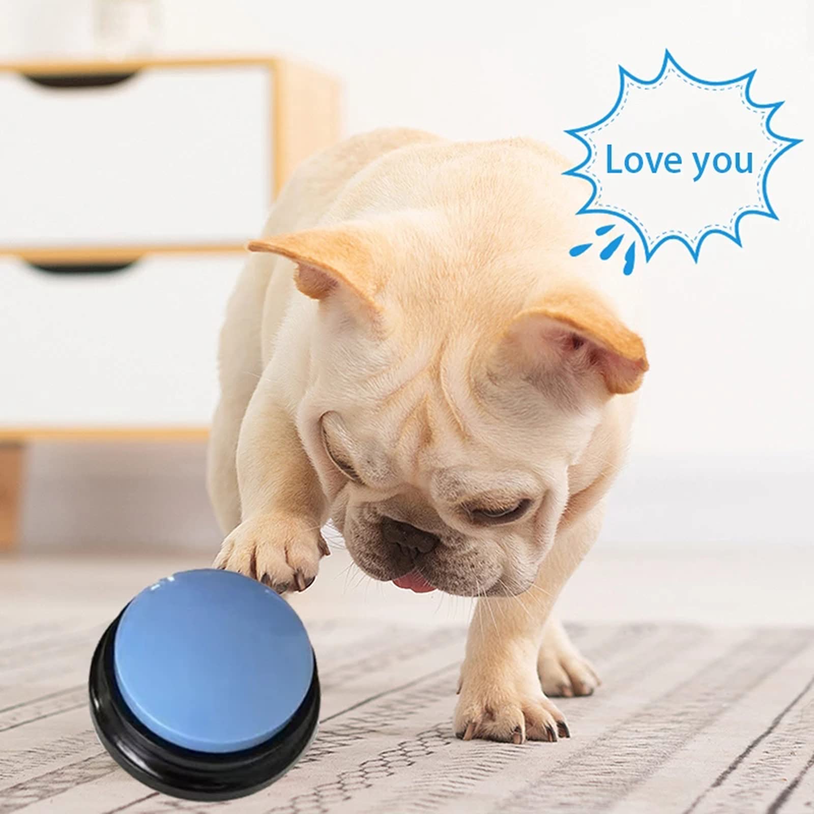 Botones Perro Hablar,Campanas De Entrenamiento para Mascotas,Interactivos Perros Campanas Timbre, con Comandos De Grabación De Voz