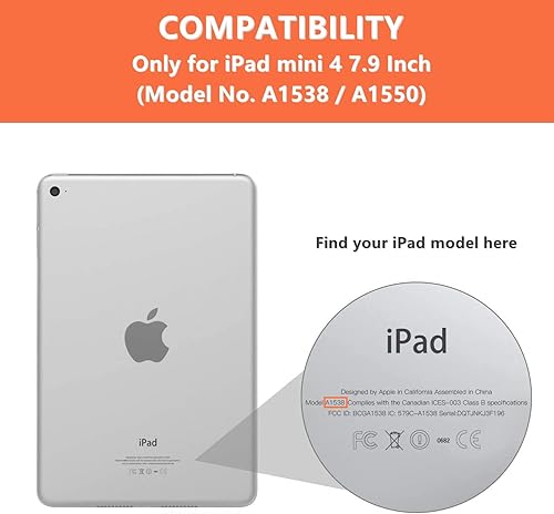 Miniatura 2 de iCoverCase Funda transparente para iPad mini 4, funda protectora flexible de TPU suave transparente ultrafina para iPad mini 4 (7.9") - Transparente