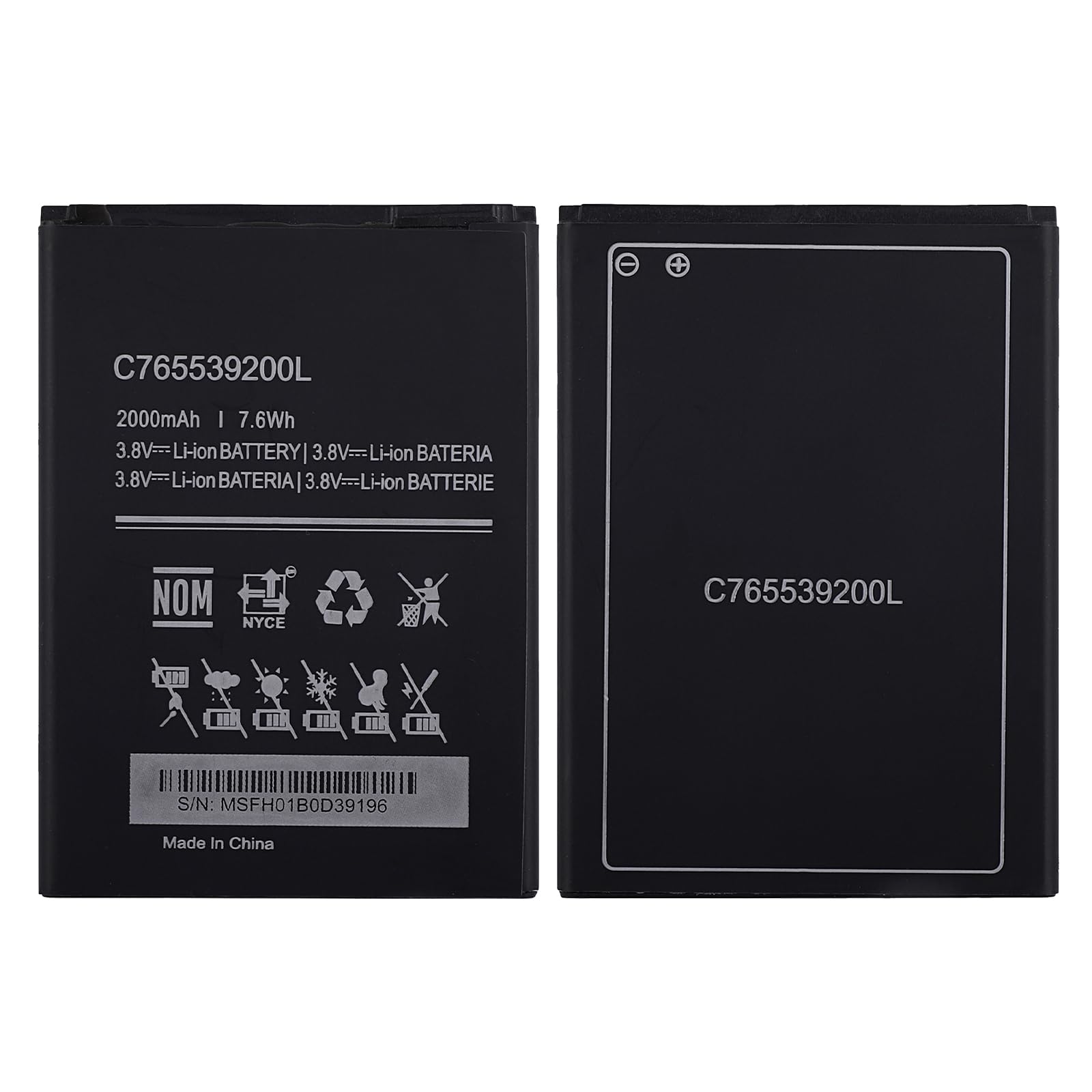 SwarKing Replacement Battery C765539200L Compatible with Blu Studio X8 HD S530 with Tools