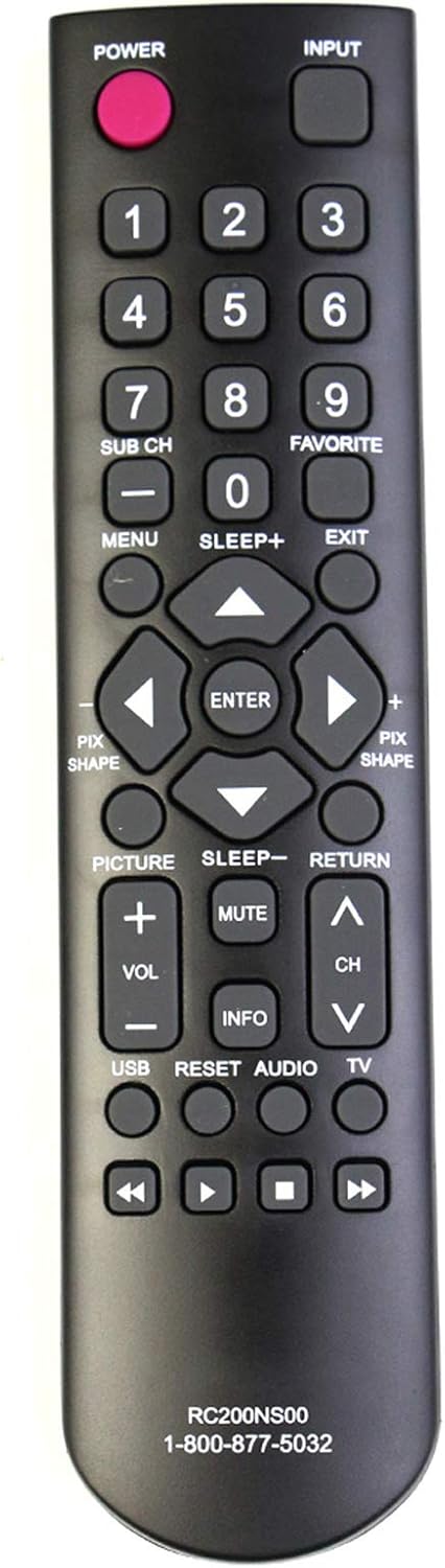 Discount 80% AIDITIYMI RC200NS00 Replace Remote Control fit for Sanyo TV LCD LED HDTV DP24E14M DP32D53 DP32D53M DP39D14M DP40D64 DP50E44M FVD4064 FW24E05T FW32D25T DP15647 DP23845 DP32647 DP39843 DP42647