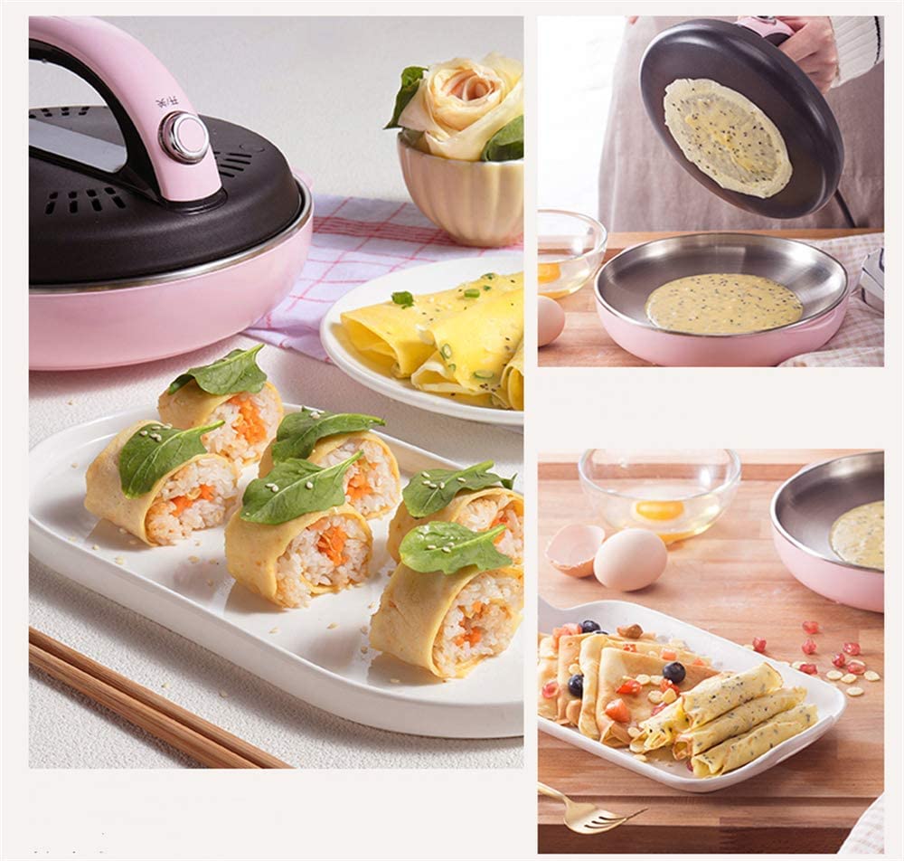 9 Pollici Pentola per Pancake elettrica Antiaderente Portatile con Controllo Automatico della Temperatura per la Preparazione di budini, Pancake, Pancetta, Utensili da Cucina
