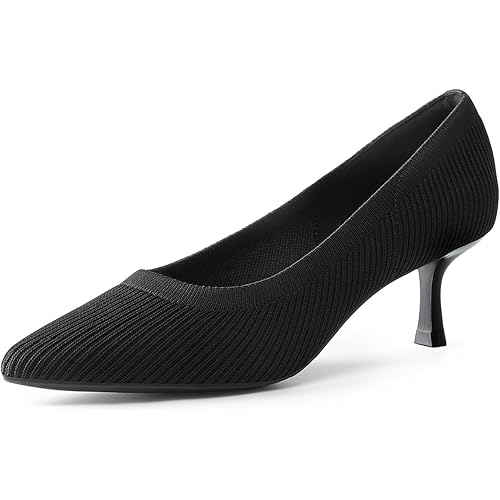 DREAM PAIRS Women's Pumps Closed Toe Pointed Toe Kitten Heels for Women Party Dance Wedding Dress Shoes for Women