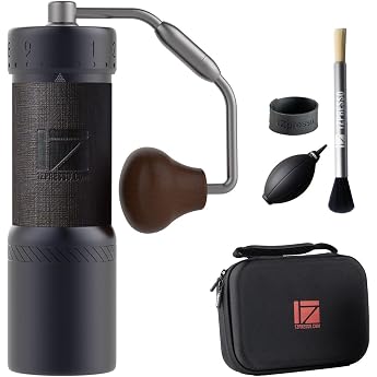 1Zpresso J-Ultra Manuelle Kaffeem hle Eisengrau konischer Fr ser faltbarer Griff Magnetverschluss Fassungsverm gen 40 g numerisch einstellbare Feineinstellung schnellere Mahleffizienz ideal
