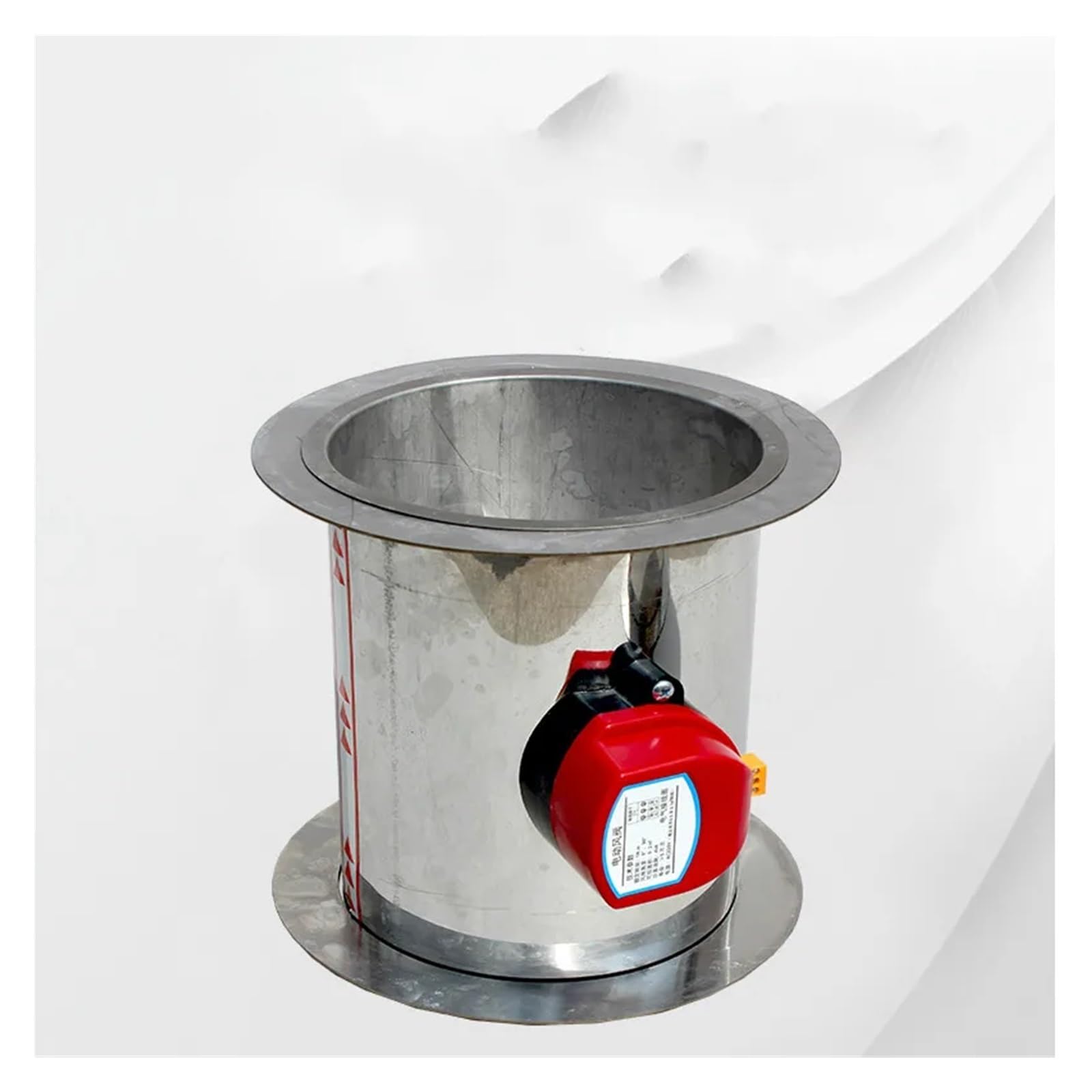 Clapet motorisé pour conduit électrique 63mm en acier inoxydable double bride