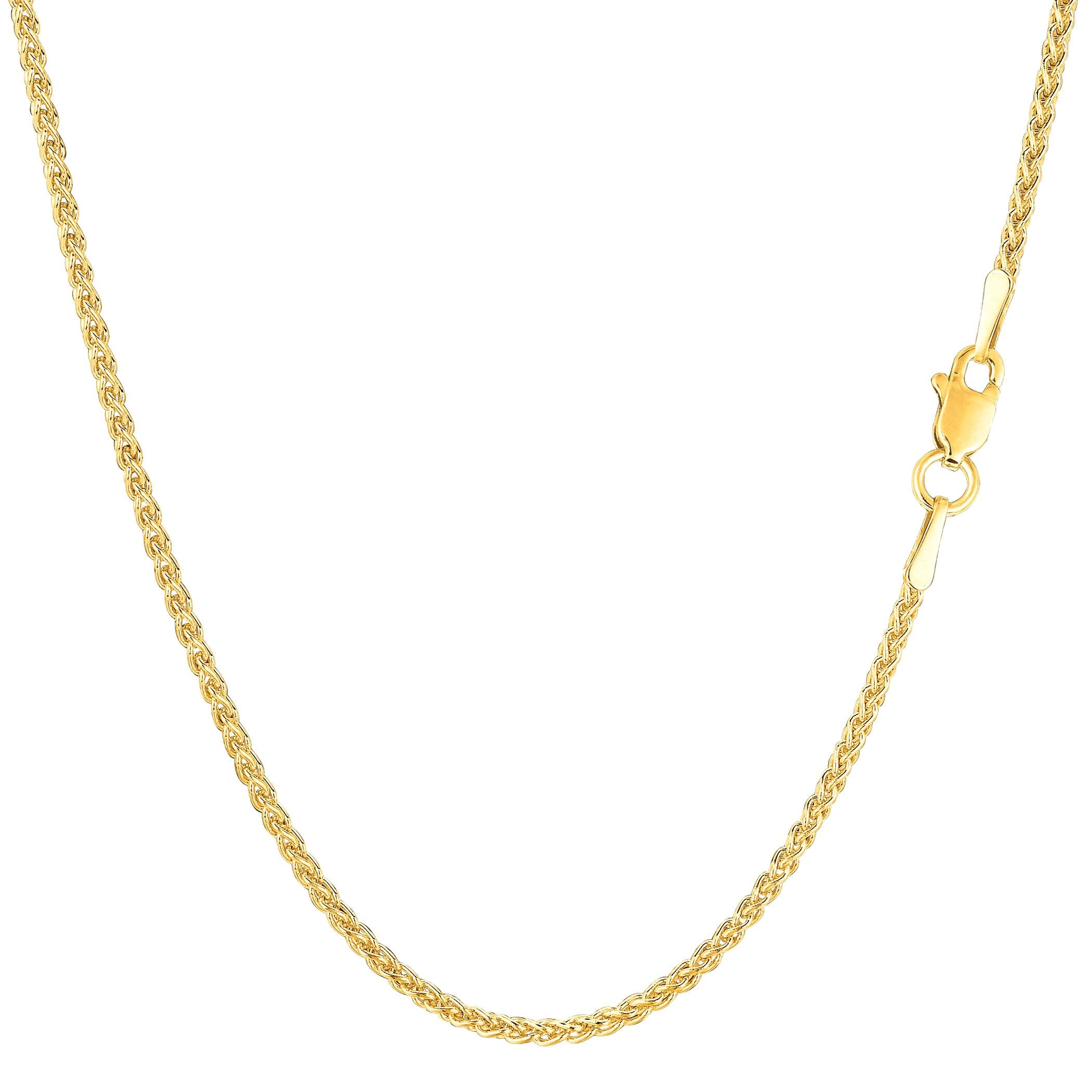 Okrągły łańcuszek z 14-karatowego żółtego złota, 1,5 mm e Żółte Złoto, colore: ŻÓŁTY