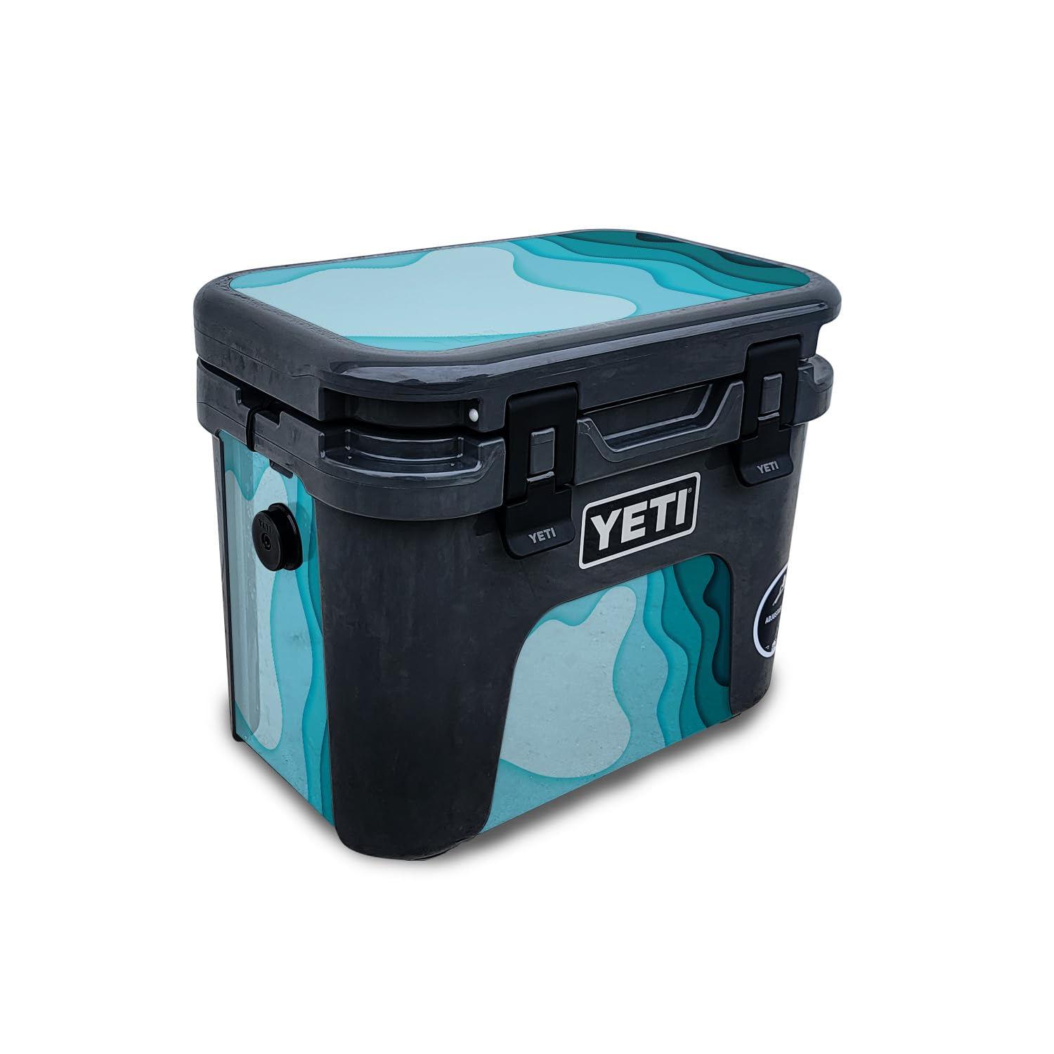 Skin Compatible with Yeti Roadie 15 Hard Cooler - Papercraft Cyan - Premium 3M Vinyl Protective Wrap Decal Cover - Easy to Apply | Crafted in The USA by MightySkins