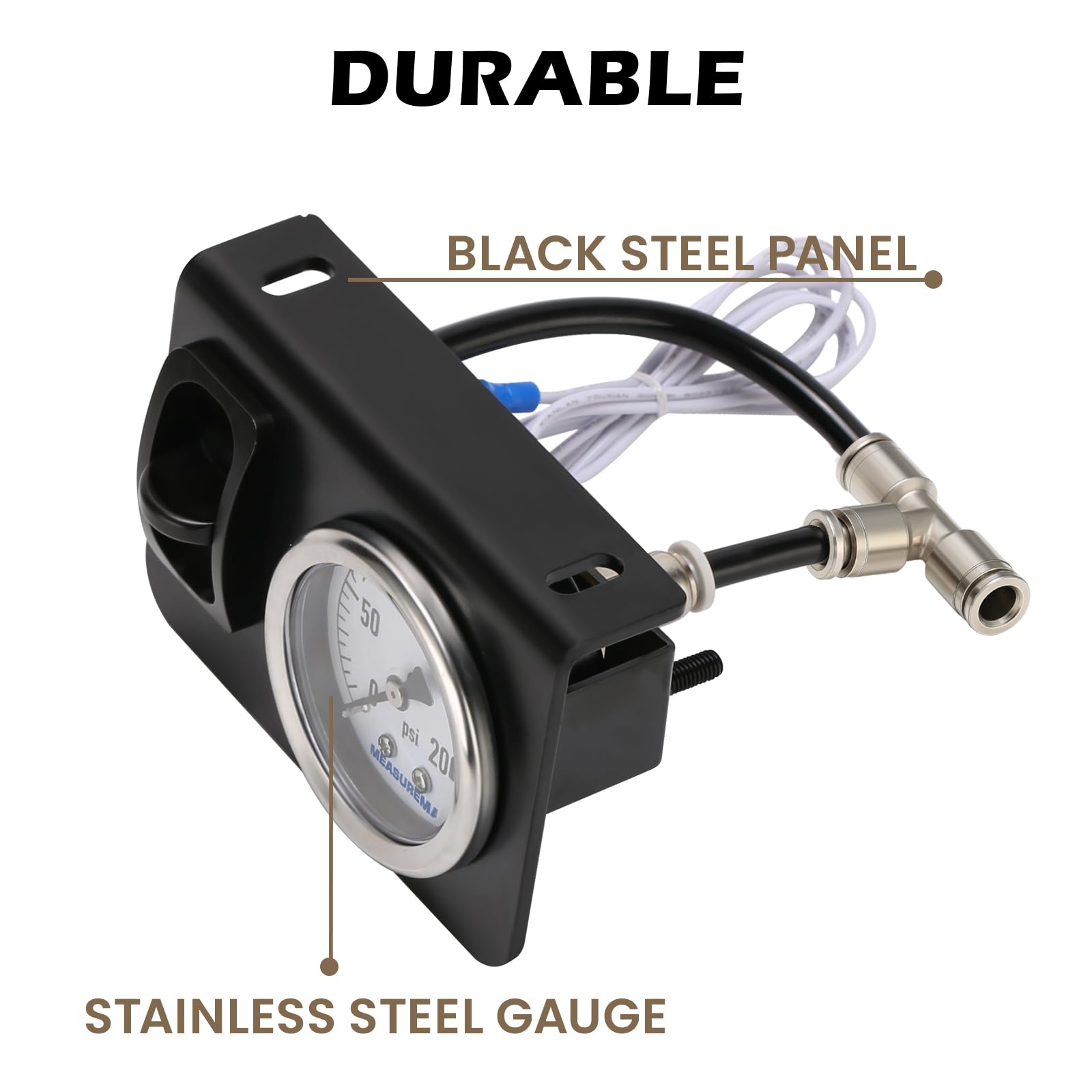 MEASUREMAN Kit de contrôle de jauge d'air simple en cabine avec interrupteur à palette pour kit de suspension pneumatique