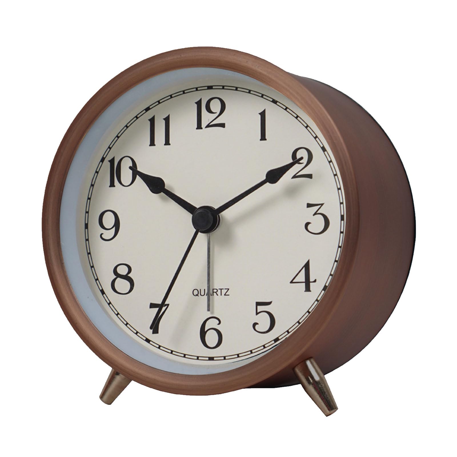 Reloj despertador sin tictac a pilas con maquinaria de barrido continuo para dormitorio