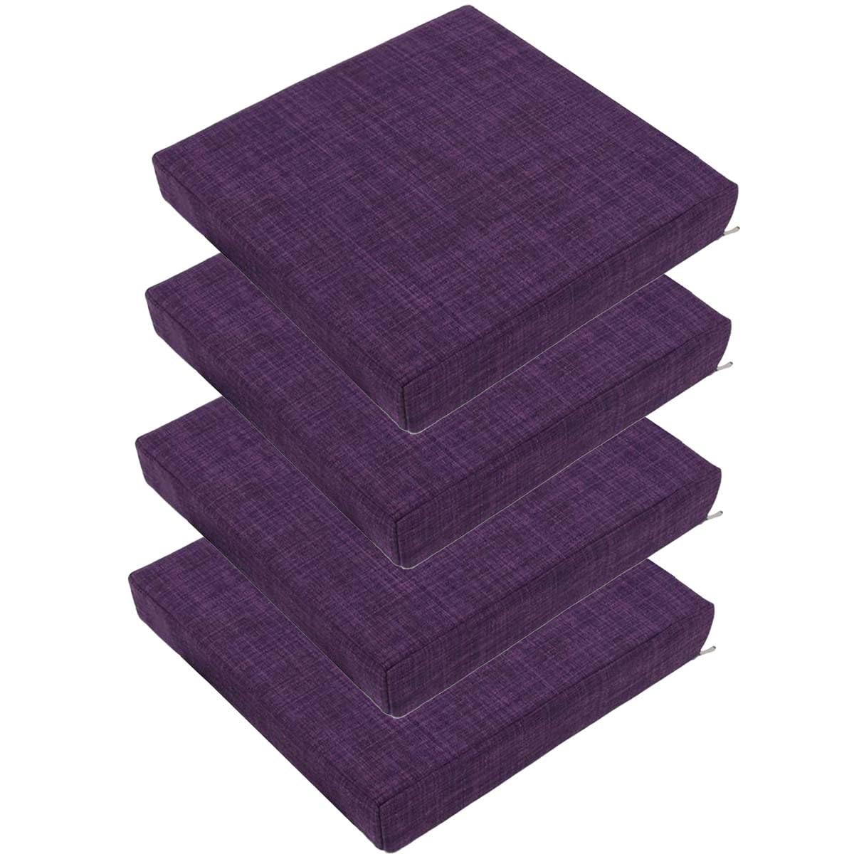 Chair Seat Cushion Set of 1/2/4 Square Stool Cushions 10/12/14 Inches Chair Pads with Ties ,Thicken 5/8CM,Non Slip Chair Padding for Dining ,Office ,Kitchen ,Indoor Outdoor Chairs ( Color : G , Size :