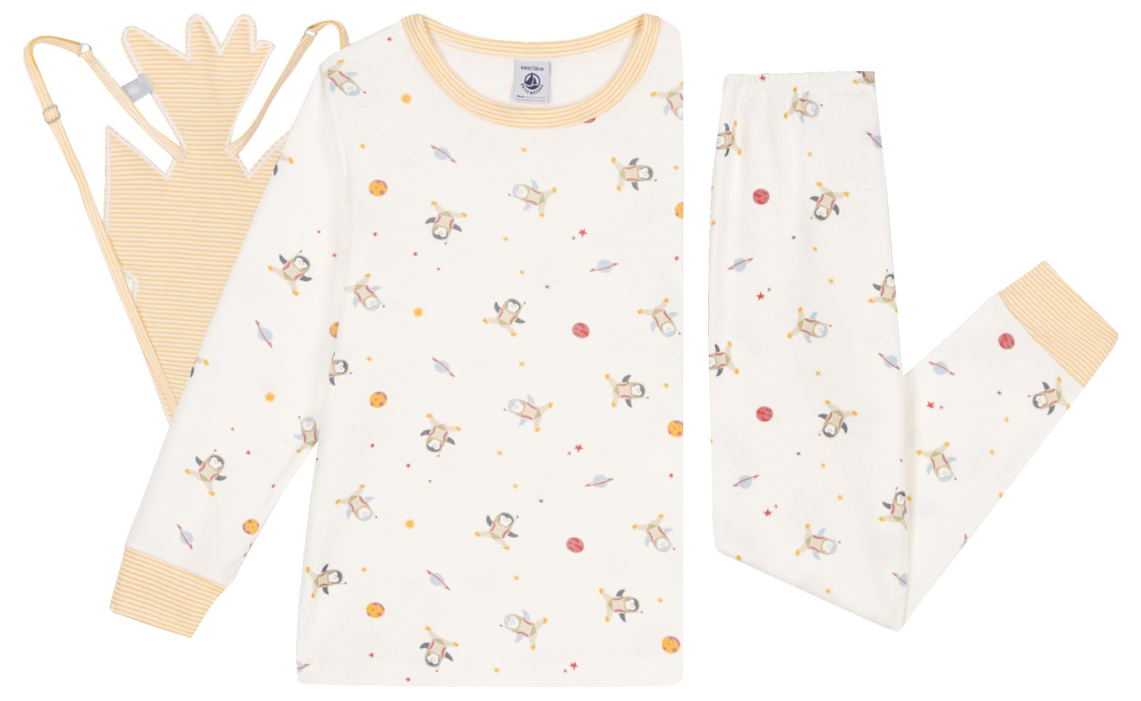 Petit Bateau Mädchen A0b82 Langarm-Pyjama und Maske (1er Pack)