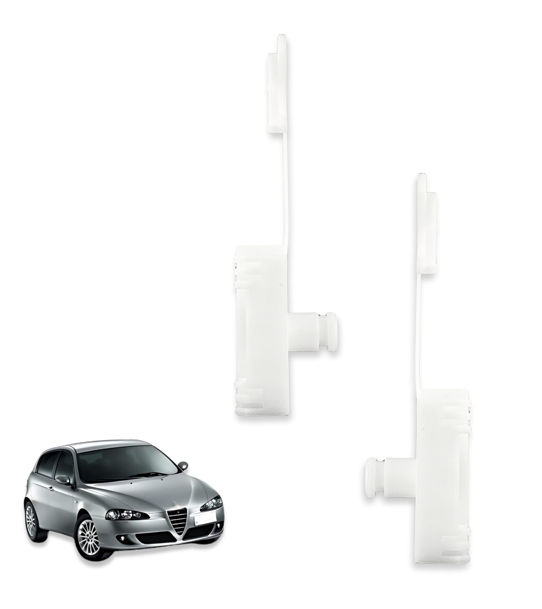 1neiSmartech Set 2 Clip Riparazione Regolatore Alzacristalli Finestra Porta Anteriore Destra e Sinistra Compatibile Con Alfa Romeo 147 2000–2010 Ricambio Aftermarket per Finestrino