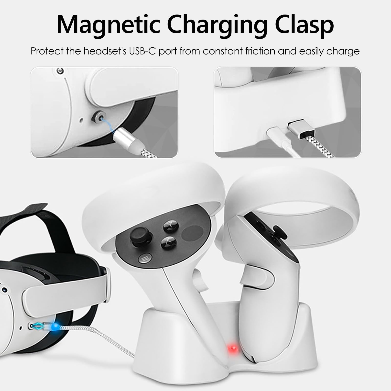 Linkidea Magnetic Charging Dock Station Compatible with Oculus