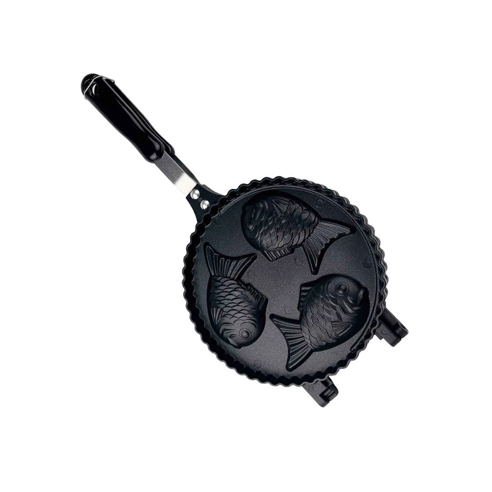 Moule à gaufres Taiyaki anti-adhésif en aluminium à cuisson homogène rapide