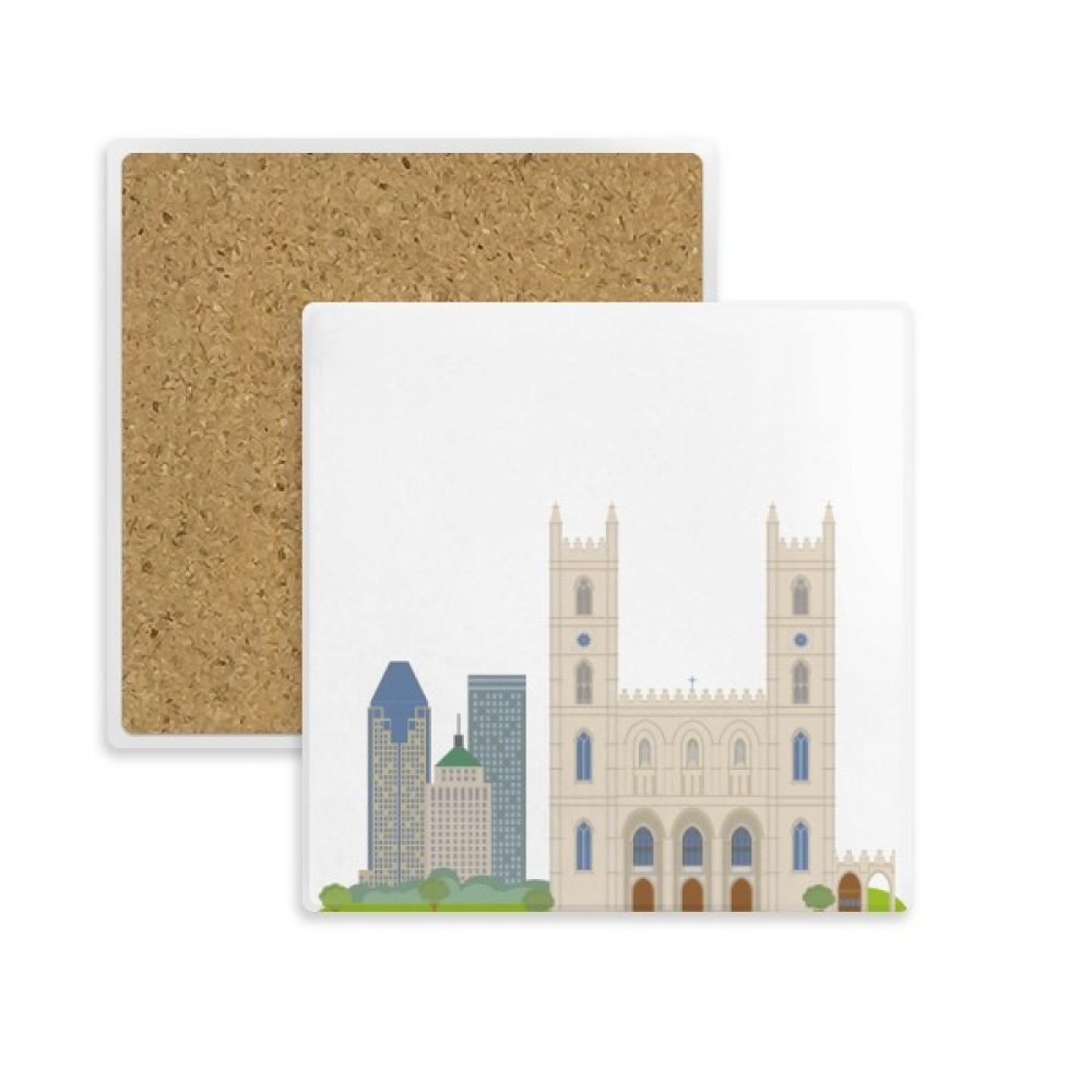 Coaster tasse haut-lieu touristique Canada en pierre fine pour table élégante