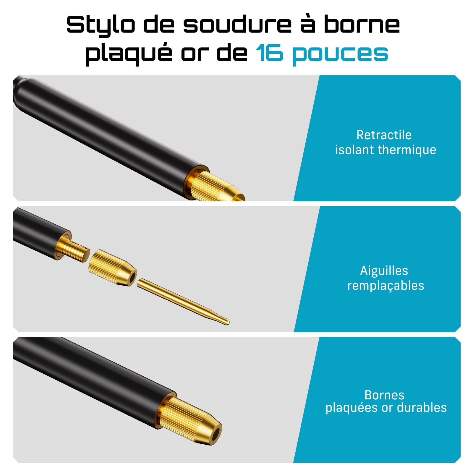 SEESII Soudeur par Point à Double Impulsion sans fil 9600mAh avec Affichage Tension en Temps Réel
