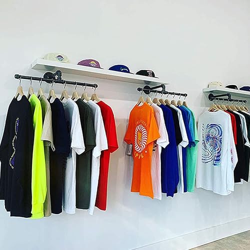 Miniatura 5 de DOITOOL Barra de ropa industrial de hierro que ahorra espacio, para organizar tu armario, estilo aleatorio